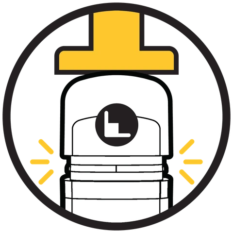 Press the mouthpiece down vertically