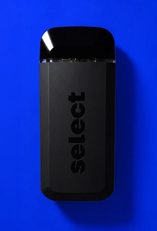 A black Briq with the Select wordmark across its face