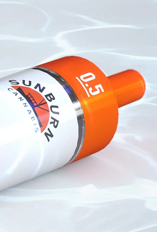 A Buoy device lying on its side, mouthpiece toward the camera