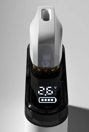 The Hyphen battery display showing 2.6 volts